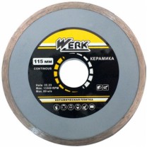 Алмазный диск Werk Ceramics 1A1R WE110120 (115х5x22.225 мм)